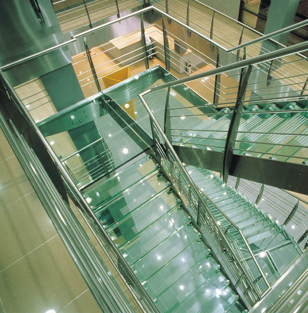 Vandaglas applications interior glazen trap