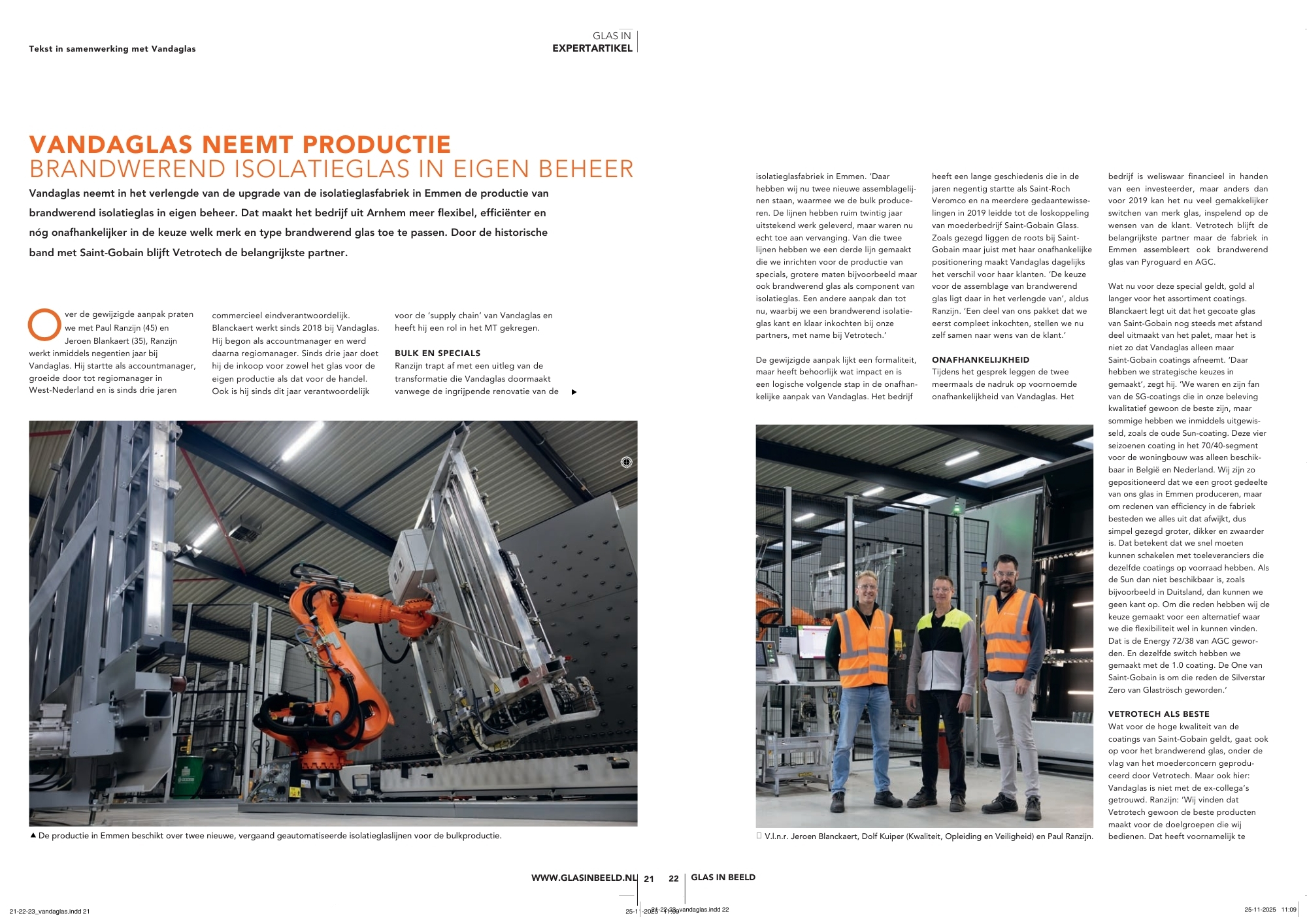 Glas in Beeld 2025-6 | Productie brandwerend isolatieglas in eigen beheer