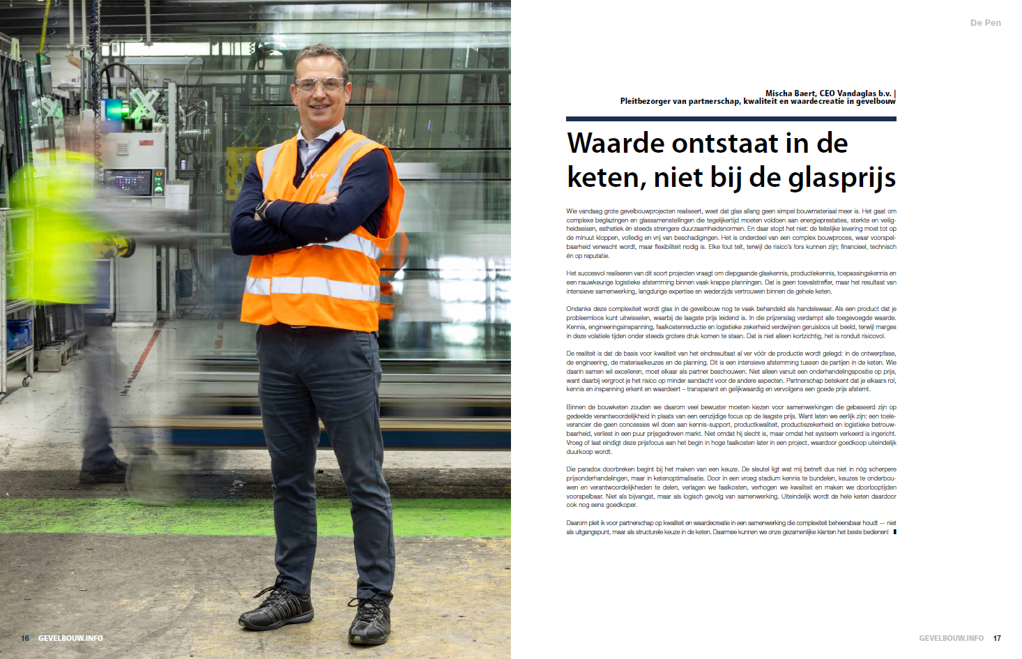 Gevelbouw 2026-3 | In de Pen - Column Mischa Baert CEO Vandaglas
